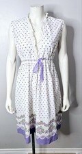 Vintage Polka Dot and Floral Cotton Nightgown And Robe