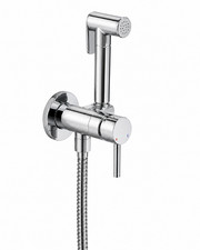 Heavy Duty Solid Brass Wall Mount Bidet Sprayer Kit Chrome Hot Cold Mixer Valve