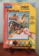 Color  Co. France Paint By Numbers Unopened Kit Horses For Beginners And Junior
