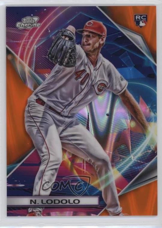 2022 Topps Cosmic Chrome Orange Galactic Refractor 20/25 Nick Lodolo #51 7c5