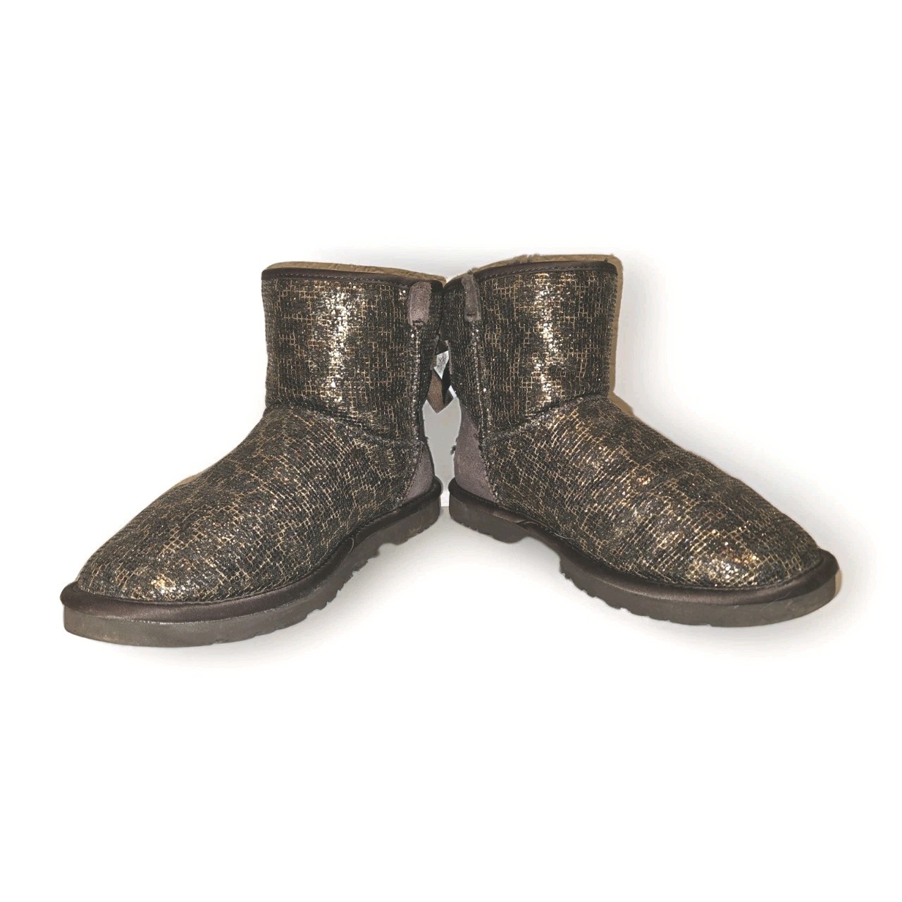 UGG Mini Bailey Bow Glitter Leopard Print Boots S… - image 5