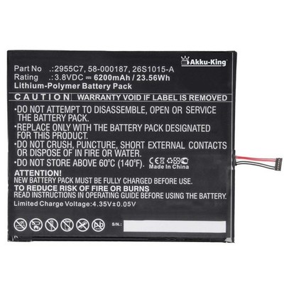 Akku für Amazon Kindle Fire HD 10.1 7th - 26S1015-A 58-000187 6200mAh