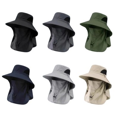 Unisex Outdoor Mountaineering Cap Large Sun Hat Visors Mesh Wide Brims Hat