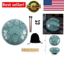 Portable 6-Inch 8 Note Steel Tongue Drum with Mallets - Ultimate Stress Relief