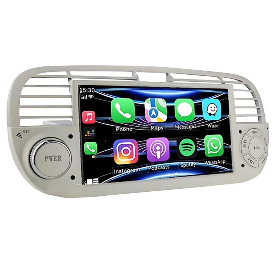 7" For Fiat 500 2007-2015 Apple Carplay Android 13 Car Stereo Radio GPS Nav WIFI - Image 4 of 4