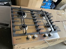 HOOVER HHG6BRMX Gas Hob - Stainless Steel 60cm LPG Convertible 