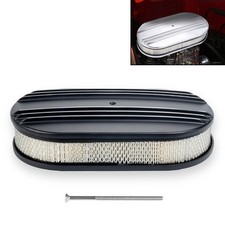 Half Finned Air Cleaner Set With Washable Filter12 X 2oval Shape Black Half Finned Air Cleaner Set With Washable Filter12 X 2oval Shape Black