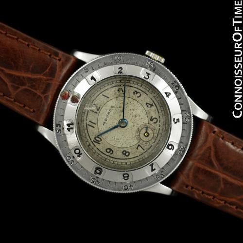 1930's Movado Chronoplan Raro Pilotos Ss Reloj de Acero - Original Con Garantía - Imagen 1 de 9