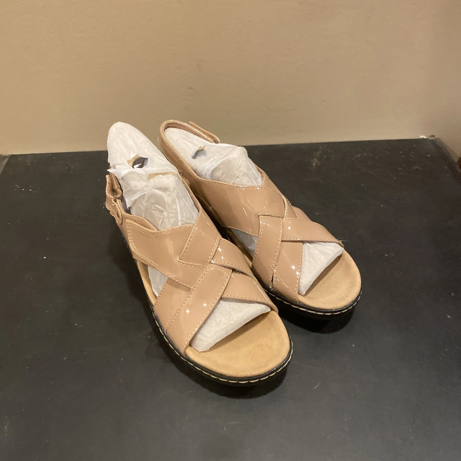 Clarks Collection Ultimate Comfort scarpe donna ammortizzate sandalo tacco misura 7W