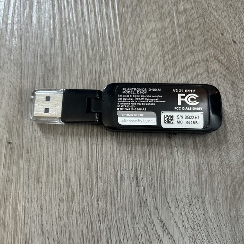 Plantronics Savi WH500 Auriculares Inalámbricos USB Dongle Cargador Solo Sin Base Probado - Imagen 8 de 9