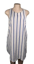LULUS | Broad Horizons BeigeStriped Shift Dress | Size XS