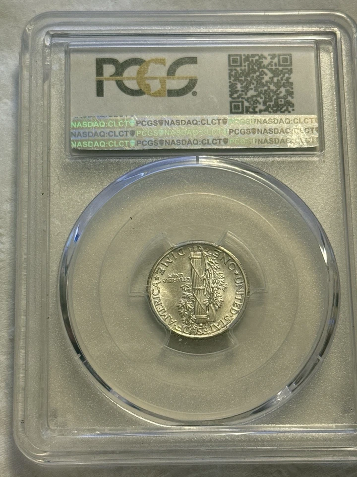 1936-S Mercury Dime PCGS MS65 FB Full Bands Gem Toned San Francisco - Image 4 of 4