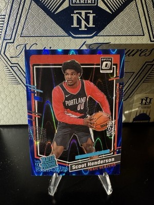 Scoot Henderson Rated Rookie /249 Blue Seismic 2023-24 Panini Donruss Optic