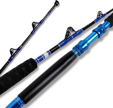 Deep Sea Fishing Rod, Heavy Duty Bent Butt Trolling Rod with Roller Guides,Conve