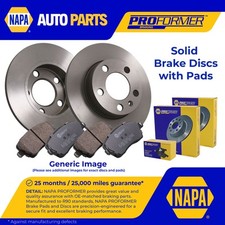 Set 2 dischi e pastiglie freno solidi adatti a Ford Edge TDCi 2.0D posteriori 2015 su 316 mm