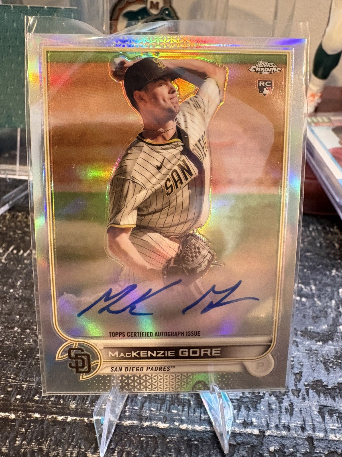 2022 Topps Chrome #RA-MG MacKenzie Gore On Card Auto Refractor /499 RC Rookie