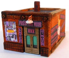 Downtown Deco N Scale Pussy Kat Klub Bar Building Kit DD2020