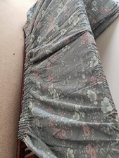 Extra Large Curtains, Vintage, Grey Oriental Floral