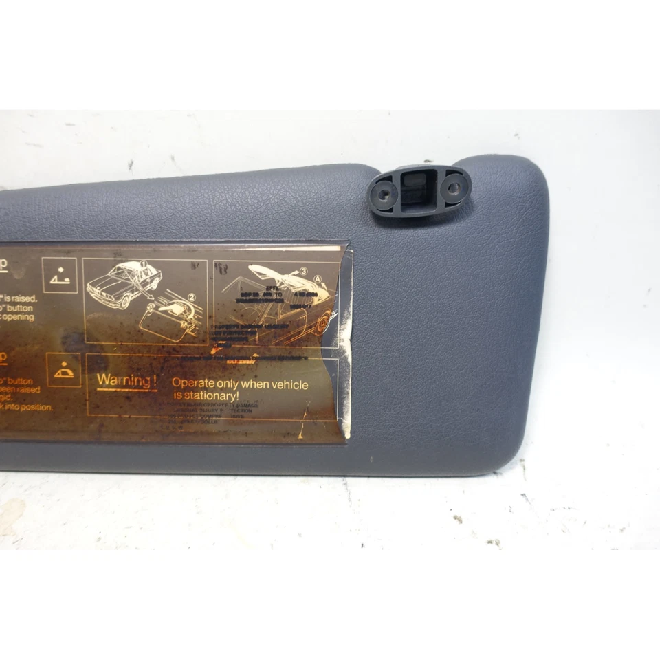 Parasol izquierdo conductor BMW E30 serie 3 negro antracita con bolsillo OEM 1984-1993 Foto 3 de 4
