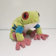Wild Republic Green Tree Frog 8" Realistic Plush Stuffed Animal Toy