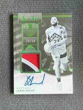 Jamal Shead 2024-25 Panini Noir RC Materials Auto Green 28/49 #327