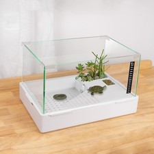Turtle Tank with Adjustable Water Pump Filter, Full View Visually Tortoise Aqua