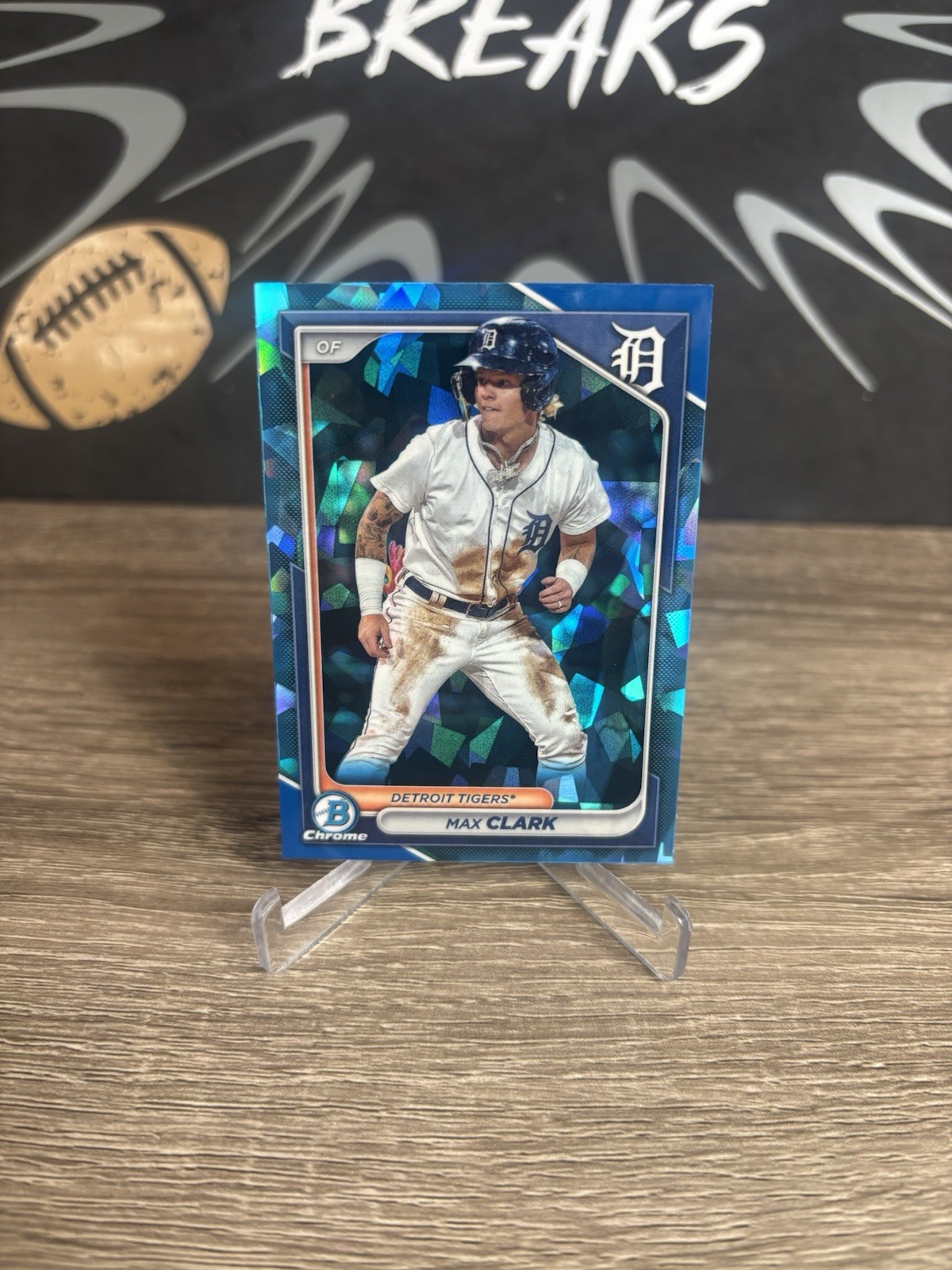 2024 Max Clark Bowman Chrome Blue Sapphire Detroit Tigers Baseball BCP-74 