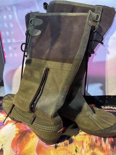 Botas de evento ugg para mujer talla 8 cuero y piel de oveja, cremallera lateral, top con cordones - Imagen 3 de 6