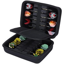Hard Case Compatible with 12 Pcs Steel Tip or Soft Tip Darts Set, Storage Hol...