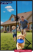 Kitsure Magnetic Screen Door - 38.0'' x 82.0'' Retractable Screen Door Mesh for