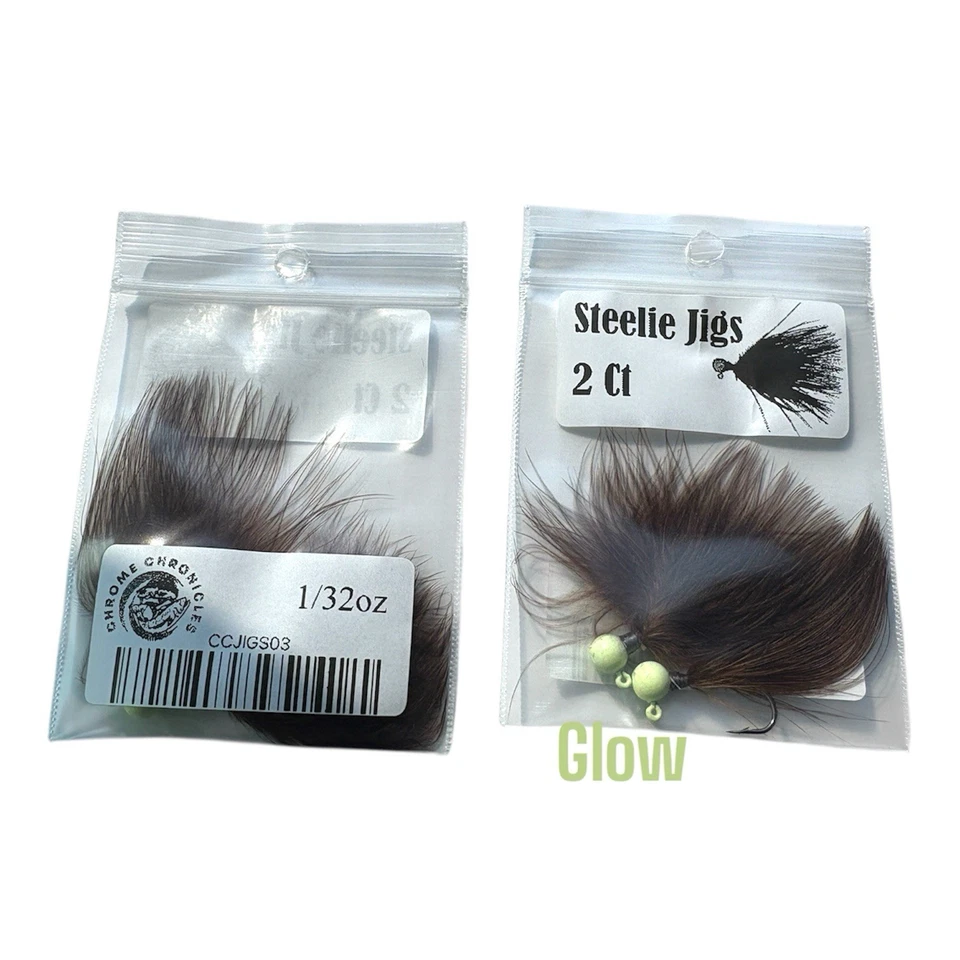 Marabú 1/32 oz Plantillas de lubina mierda cabeza de acero atadas a mano trucha panfish Foto 2 de 4