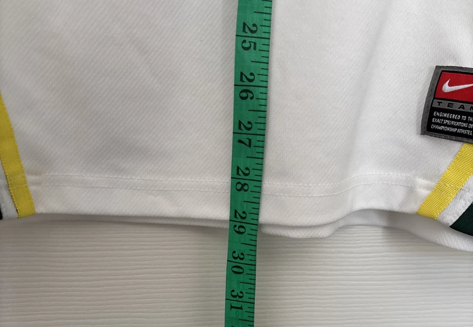 Nike Oregon Ducks Basketball #4 Jersey Men’s M White Green Yellow Authentic - Image 3 of 4