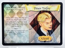 Harry Potter TCG Draco Malfoy Wizard Holo Foil Card 2001 LP 3/116