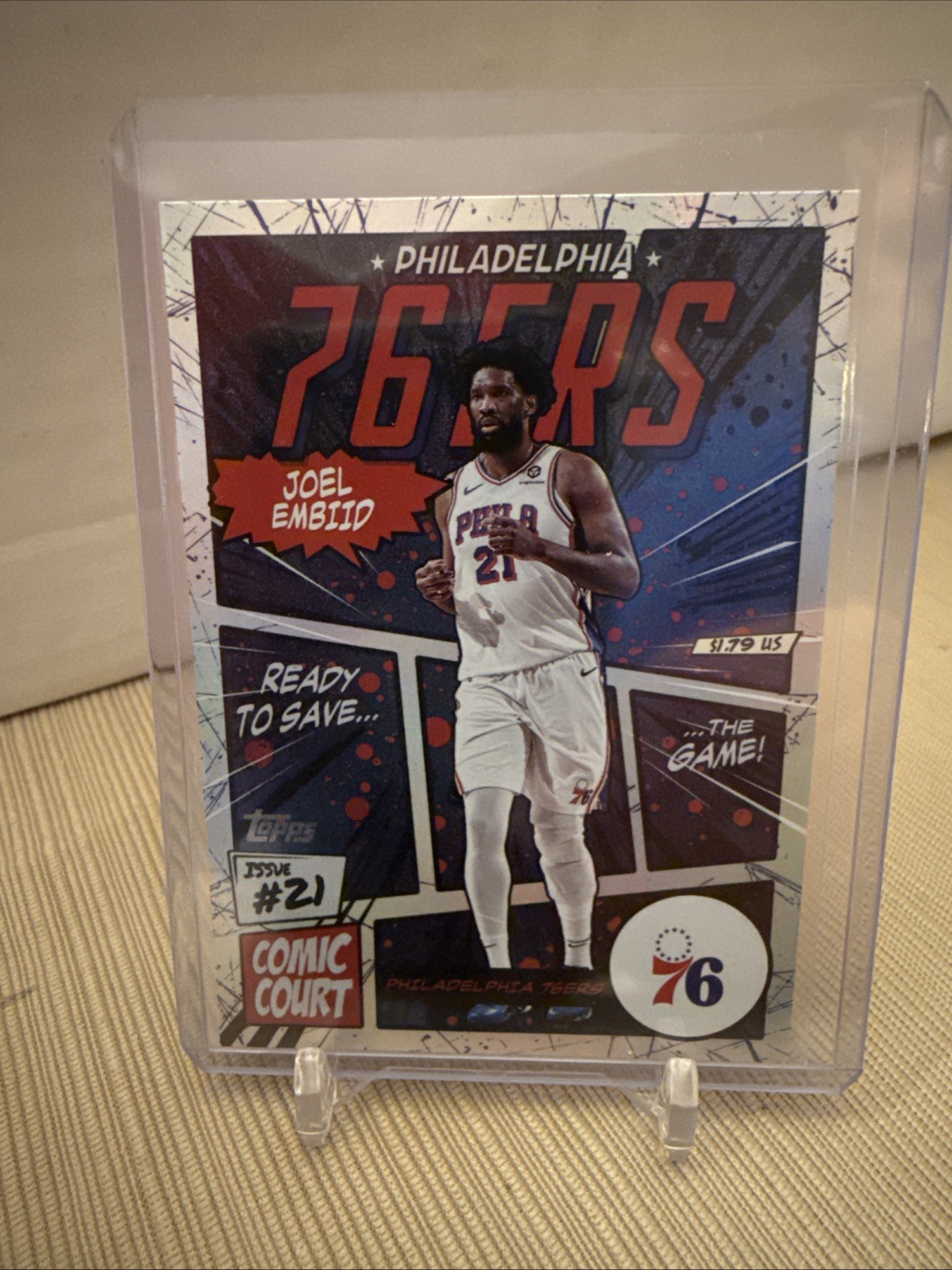2025-25 Topps Joel Embiid Comic Court SSP Philadelphia 76ers #CC-8