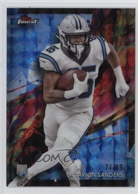 2024 Finest Common Blue Geometric Refractor /99 Ja'Tavion Sanders Rookie RC 0ip6