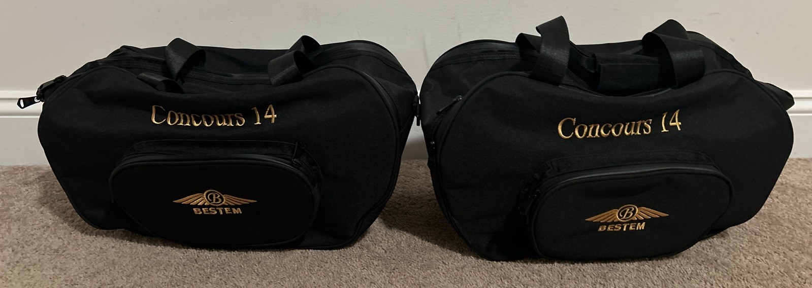 Kawasaki Concours 14 GTR1400 Saddlebag Side Case Liner Bags- 2 Black Bestem