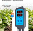 Humidity Controller Pre-Wired Digital Humidistat Dual-Stage Outlet Greenhouse