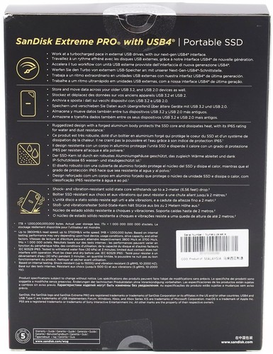 SanDisk Extreme PRO with USB4 Portable SSD 4TB USB4 externer Datenträger - Bild 2 von 2