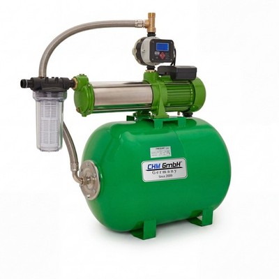 Hauswasserwerk100L CHM GmbH  11 Bar 8600 L Membrankessel Kreiselpumpe Edelstahl