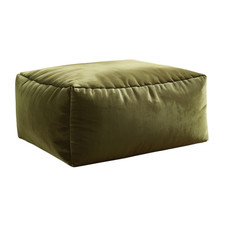Bean bag foot stool Plush Velvet Rectangle Footstool Ottoman Beanbag Pouf Seat