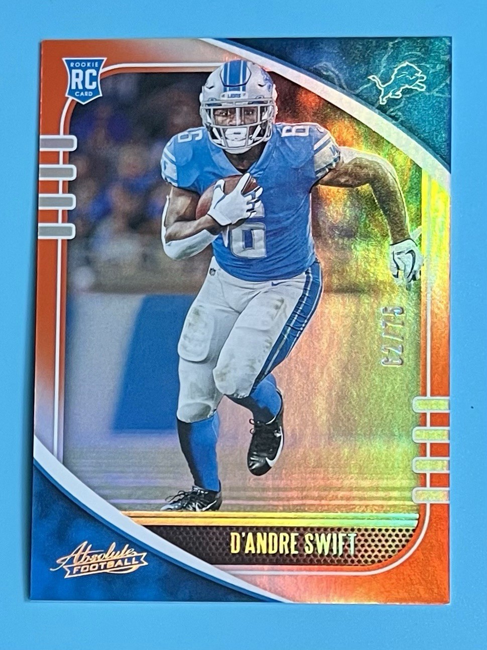 2020 Panini Absolute Rookie Spectrum Orange /75 D'Andre Swift #124 Rookie RC