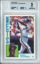 1984 Topps Baseball #182 Darryl Strawberry Rookie RC Mets BGS 9 Mint Z967