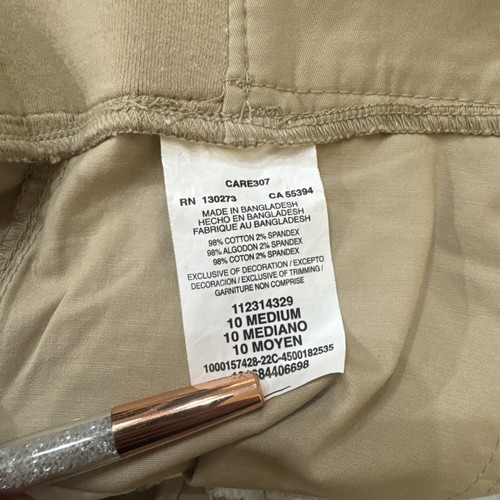 Lee Bermuda Shorts Women's 10M Mid Rise Comfort Stretch Khaki Tan Safari MSR$44 - Picture 7 of 14