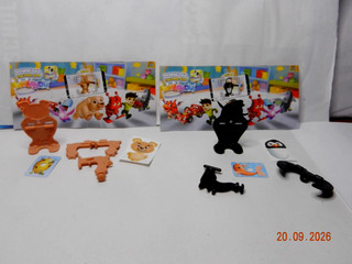 Kpl. Satz Eating Time Animals VQ113 Bear VQ114 Penguin AaF beide Bpz