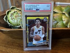 2023-24 Donruss Optic Rated Rookie Keyonte George Fast Break Black 1/1 PSA 9 