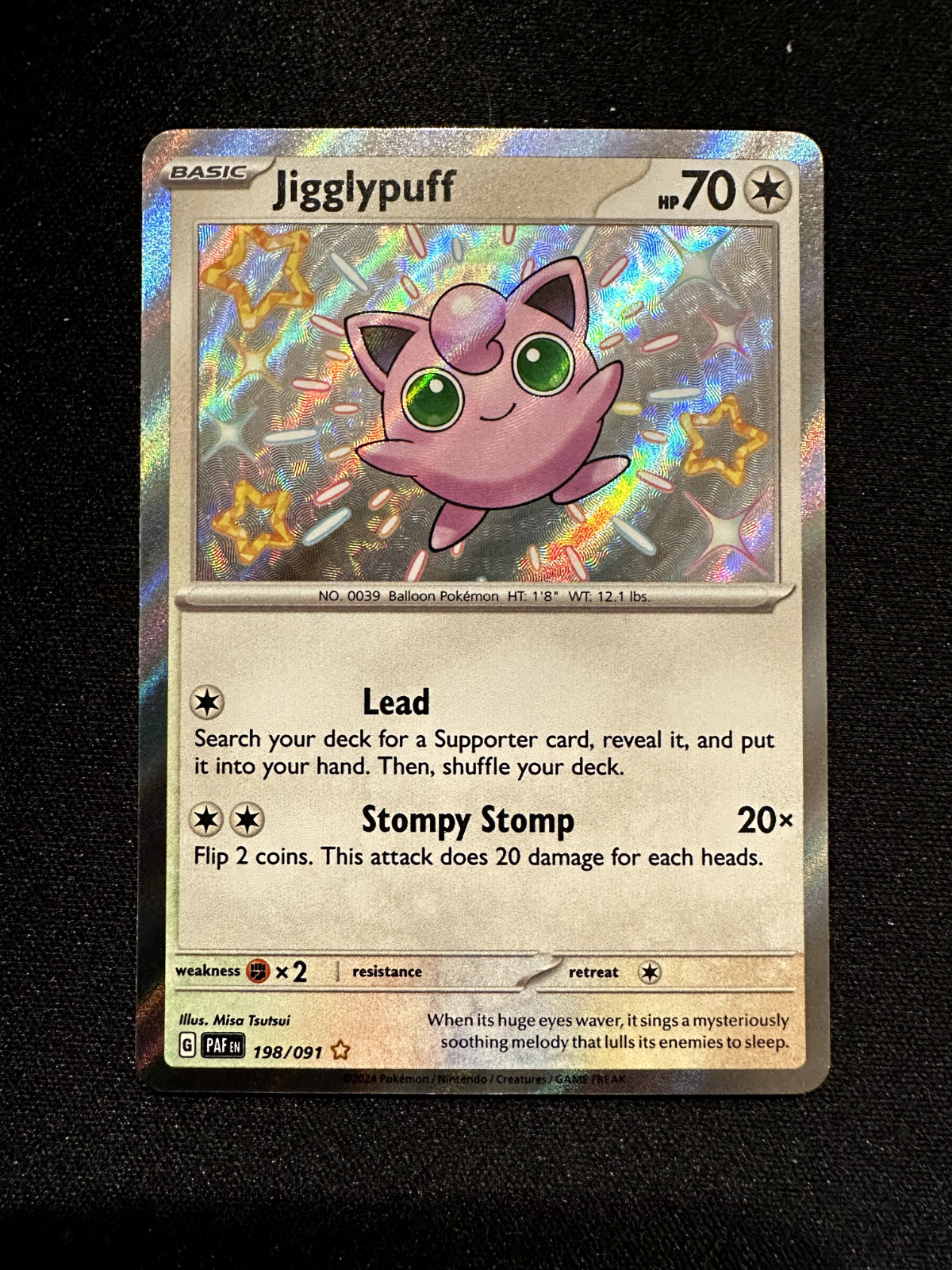 Jigglypuff 198/091 SV: Paldean Fates Holo - LP