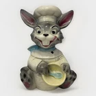 Vintage Brush McCoy Pottery W-25 Happy Smiling Bunny Rabbit Chef Cookie Jar