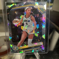 2025 Panini Prizm WNBA Angel Reese Silver Cracked Ice Prizm #92 Chicago Sky