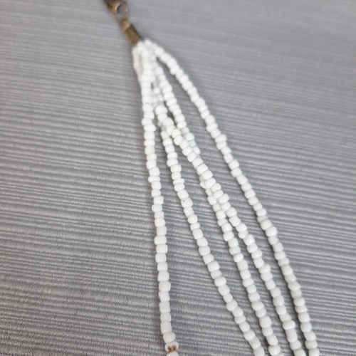 Five 5 Strand Layered Beaded Shell & Metal Necklace Beach Boho Style Adjustable - Picture 9 of 11