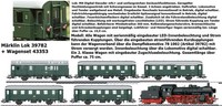 MÄRklin 39782 + 43353 Dampflok Br 78 1002 Sound + Wagenset Mit Innenbeleuchtung